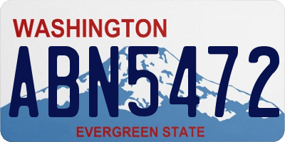WA license plate ABN5472