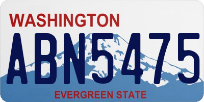 WA license plate ABN5475