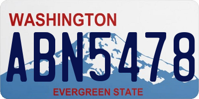WA license plate ABN5478