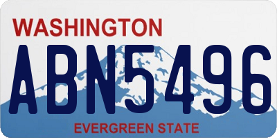 WA license plate ABN5496
