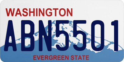 WA license plate ABN5501