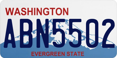 WA license plate ABN5502