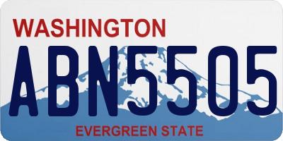 WA license plate ABN5505