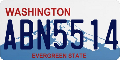 WA license plate ABN5514