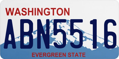 WA license plate ABN5516
