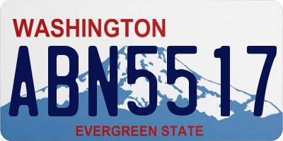 WA license plate ABN5517