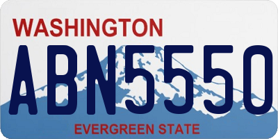WA license plate ABN5550