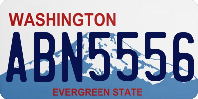 WA license plate ABN5556