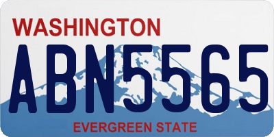 WA license plate ABN5565