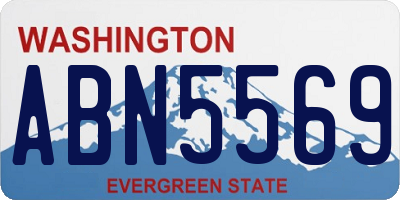 WA license plate ABN5569