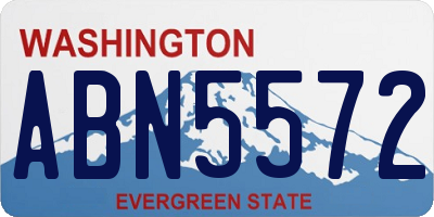 WA license plate ABN5572