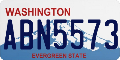 WA license plate ABN5573