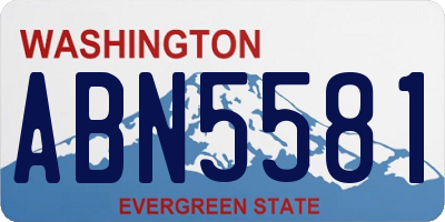 WA license plate ABN5581