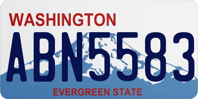 WA license plate ABN5583