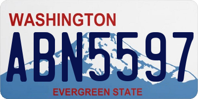 WA license plate ABN5597