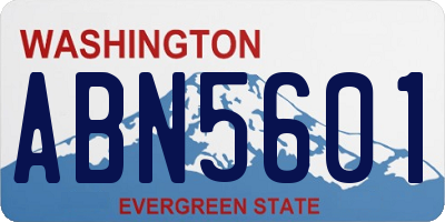 WA license plate ABN5601
