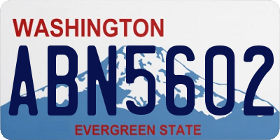 WA license plate ABN5602
