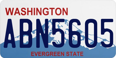 WA license plate ABN5605