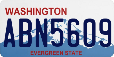 WA license plate ABN5609