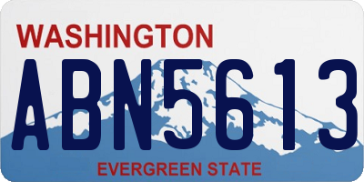 WA license plate ABN5613