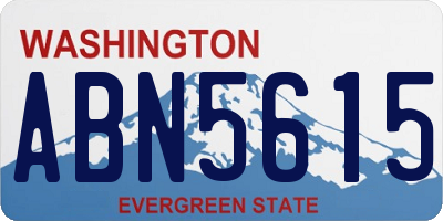 WA license plate ABN5615
