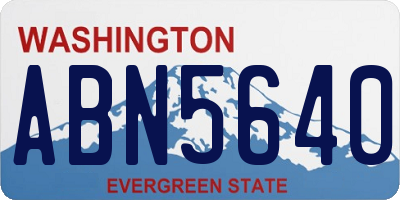 WA license plate ABN5640