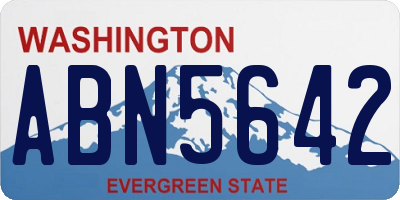 WA license plate ABN5642