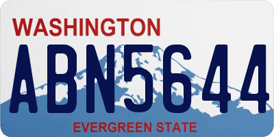 WA license plate ABN5644