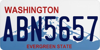 WA license plate ABN5657