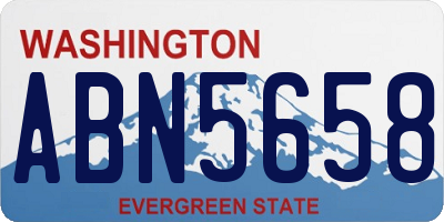 WA license plate ABN5658