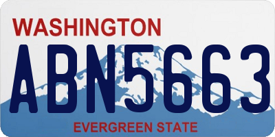 WA license plate ABN5663