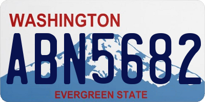 WA license plate ABN5682
