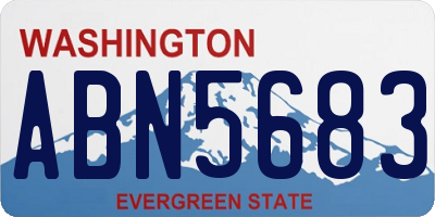 WA license plate ABN5683