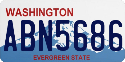 WA license plate ABN5686