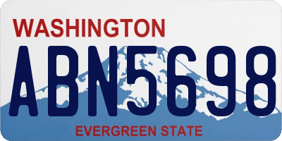 WA license plate ABN5698