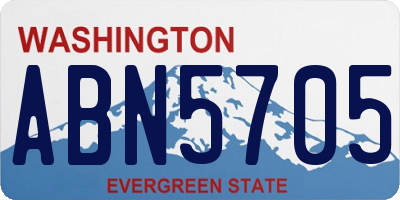WA license plate ABN5705