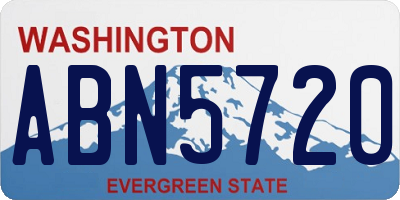 WA license plate ABN5720
