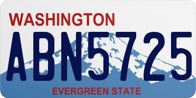 WA license plate ABN5725