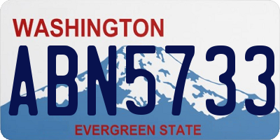 WA license plate ABN5733