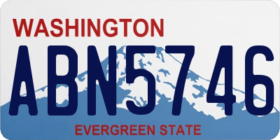 WA license plate ABN5746