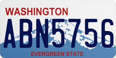 WA license plate ABN5756