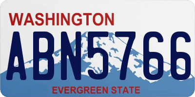 WA license plate ABN5766
