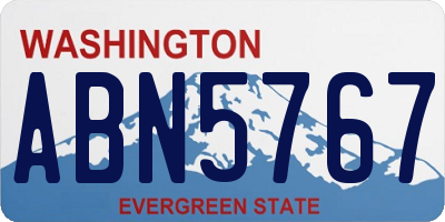 WA license plate ABN5767