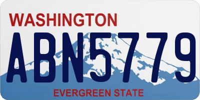 WA license plate ABN5779