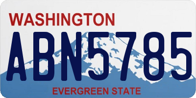 WA license plate ABN5785