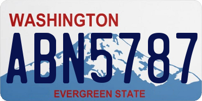 WA license plate ABN5787