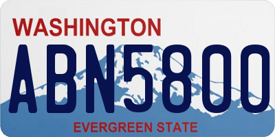 WA license plate ABN5800