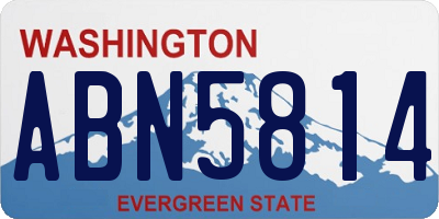 WA license plate ABN5814