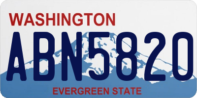 WA license plate ABN5820