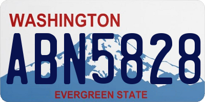 WA license plate ABN5828